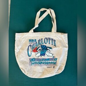 Charlotte Hornets canvas Tote Bag 100% Cotton NBA Basketball Mitchell & Ness